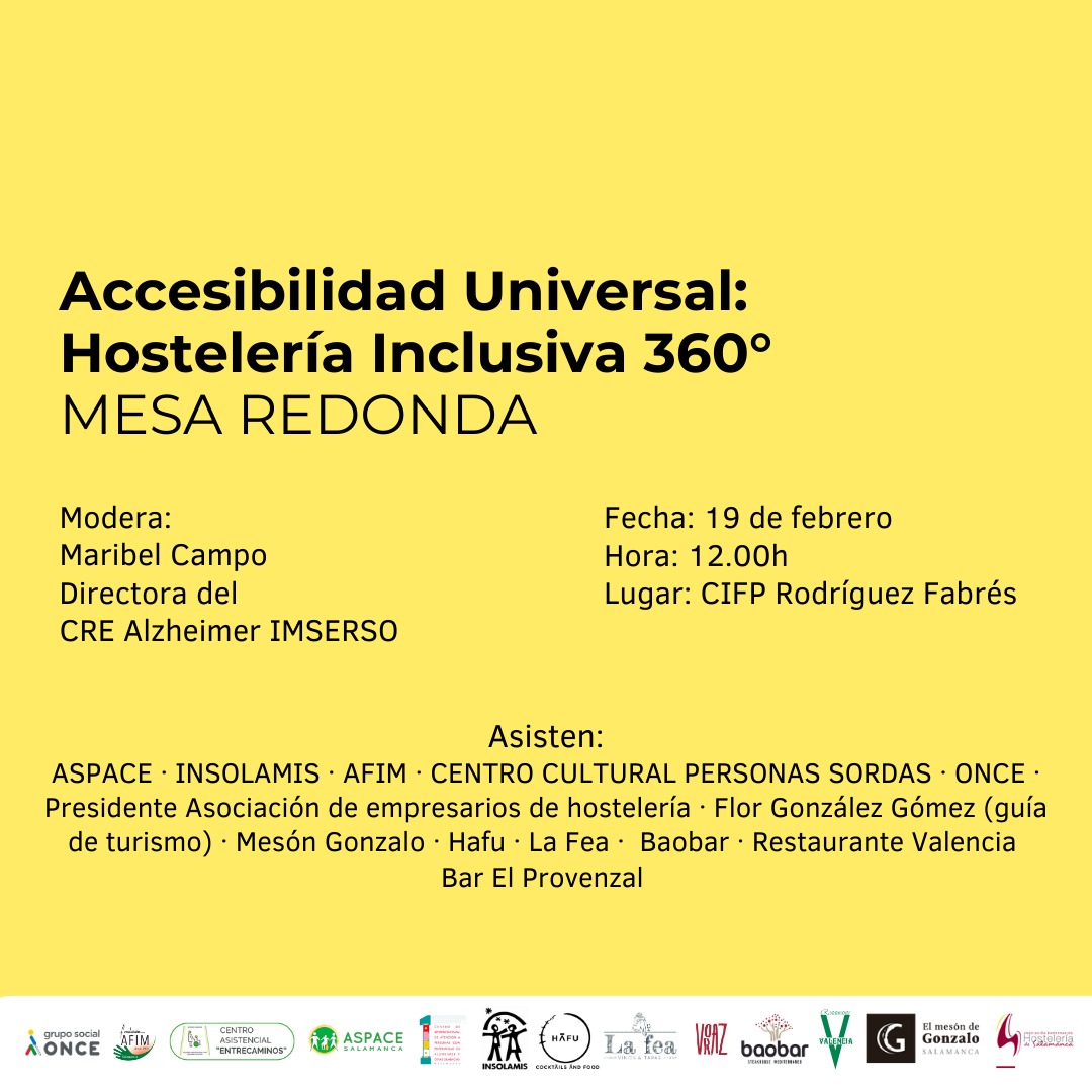  Mesa redonda en Salamanca sobre hostelería inclusiva y accesible