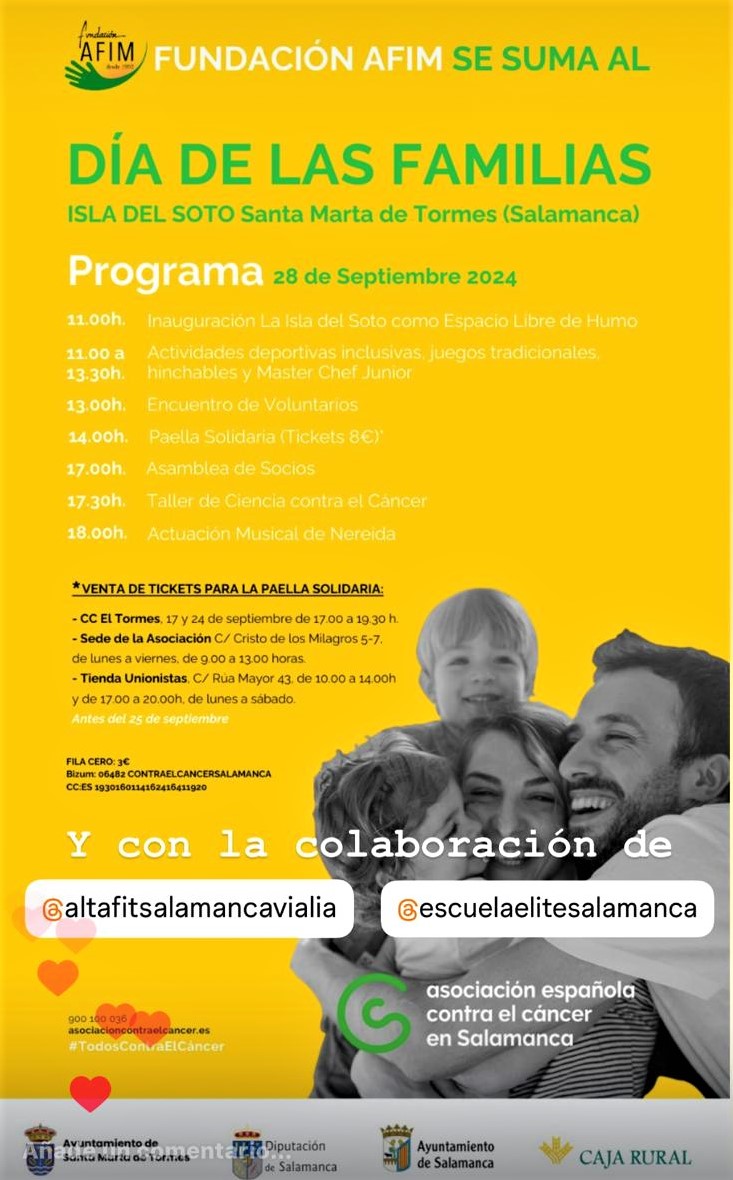  Fundación AFIM Salamanca participa en el Día de las Familias de la Asociación Española contra el cáncer