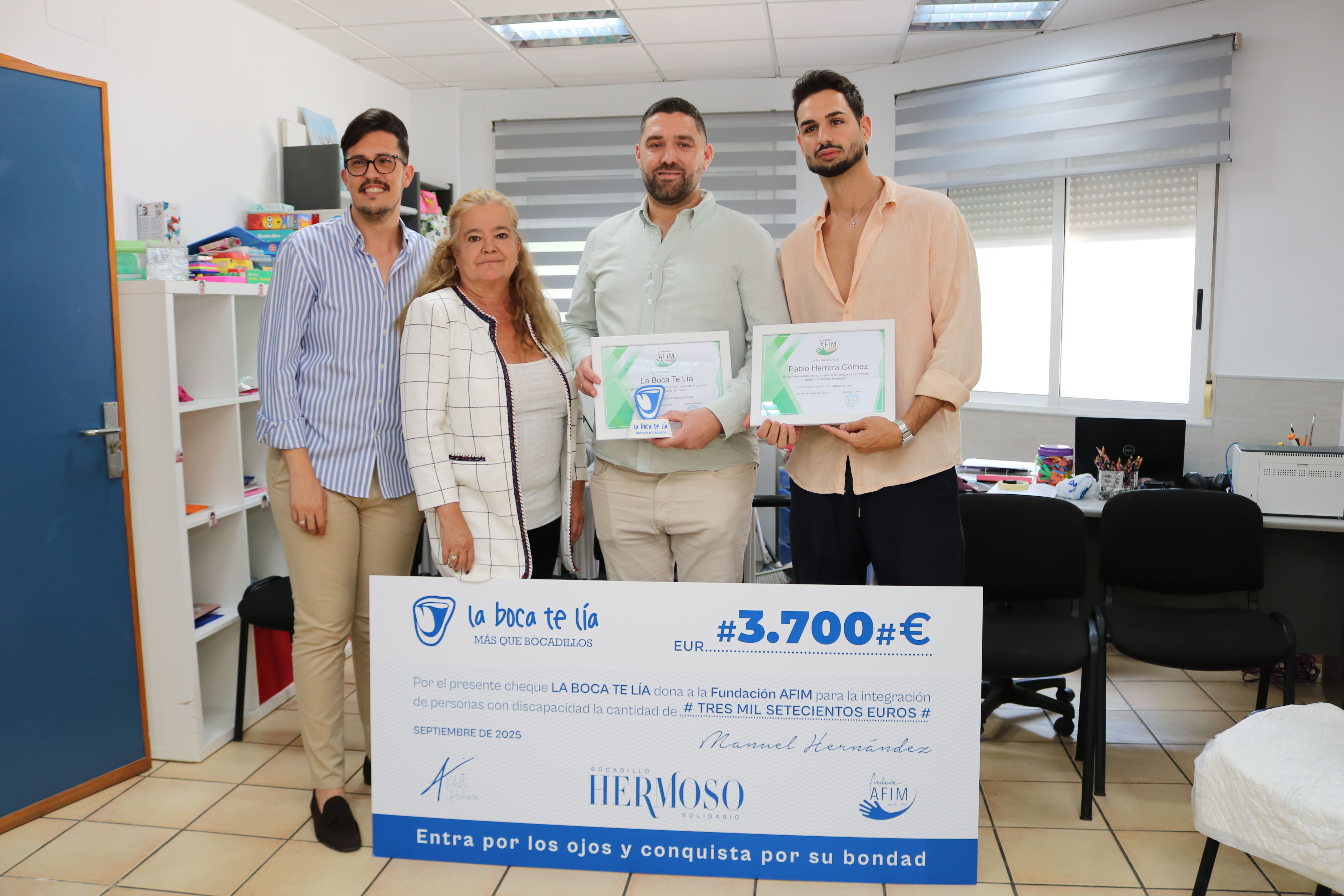 La Boca Te Lía recauda 3.700 euros para apoyar a Fundación AFIM Murcia